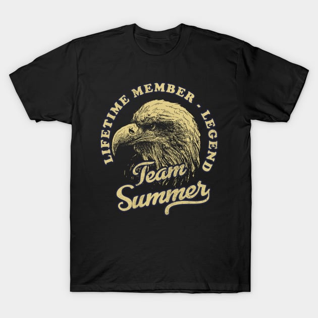Summer Name - Lifetime Member Legend - Eagle T-Shirt by Stacy Peters Art